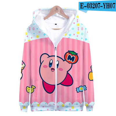 3D Kirby Printed Zipper Hoodies Women/Men fans