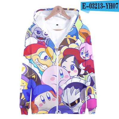 3D Kirby Printed Zipper Hoodies Women/Men fans
