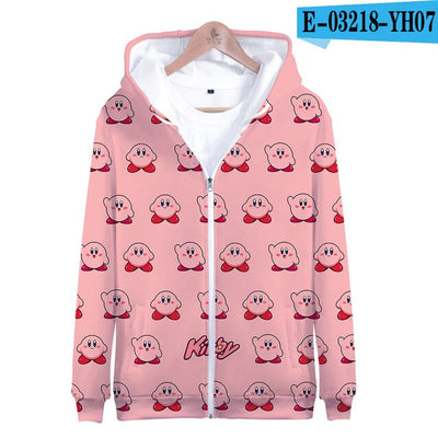 3D Kirby Printed Zipper Hoodies Women/Men fans