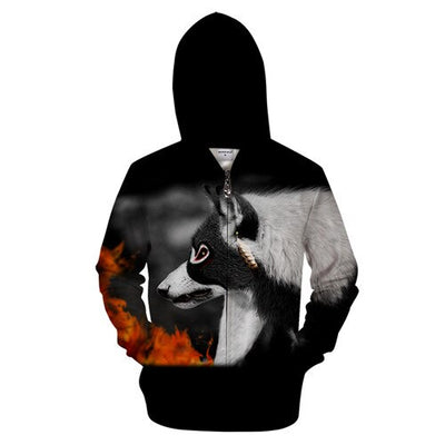 Iron Skull 3D Zip Hoodies Men Women Sweatshirts Zipper Hoody Print