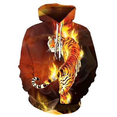 Blue red  flame 3d Hoodie Hoodies Men Women