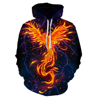 Blue red  flame 3d Hoodie Hoodies Men Women
