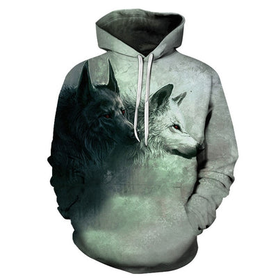 3D Hoodies Wolf Print Sweatshirt Men/Women Casual Autumn Winter