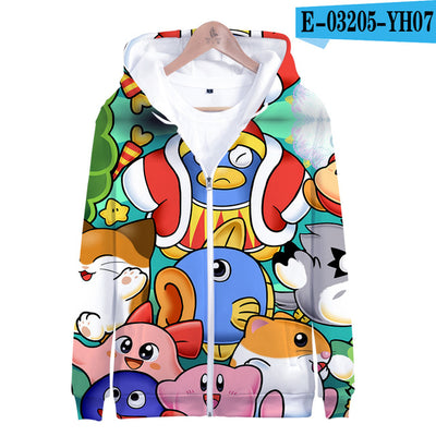 3D Kirby Printed Zipper Hoodies Women/Men fans