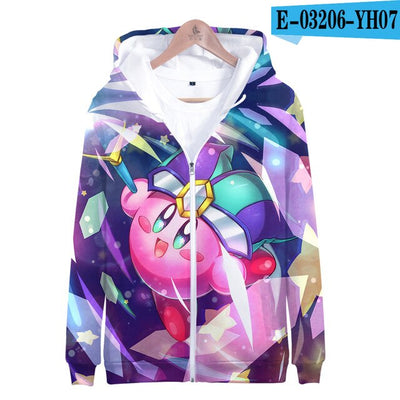 3D Kirby Printed Zipper Hoodies Women/Men fans