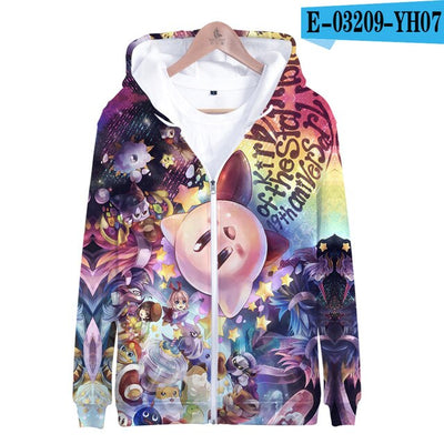 3D Kirby Printed Zipper Hoodies Women/Men fans