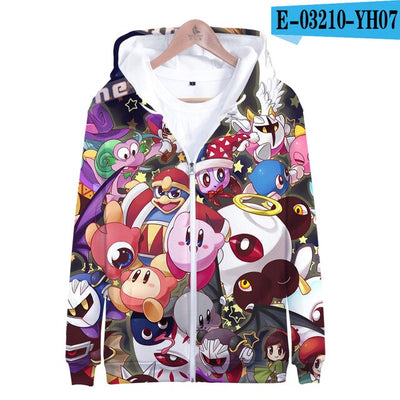 3D Kirby Printed Zipper Hoodies Women/Men fans