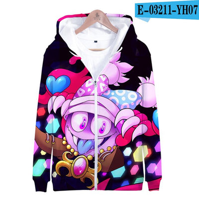 3D Kirby Printed Zipper Hoodies Women/Men fans