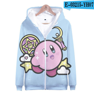 3D Kirby Printed Zipper Hoodies Women/Men fans