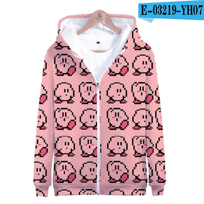 3D Kirby Printed Zipper Hoodies Women/Men fans