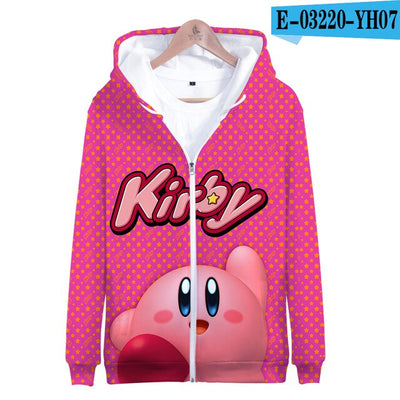 3D Kirby Printed Zipper Hoodies Women/Men fans