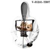 WAMNI Woman Kawaii Cat Zipper Hoodie Hip Hop Splice Color Print Star Cat 3D Hooded