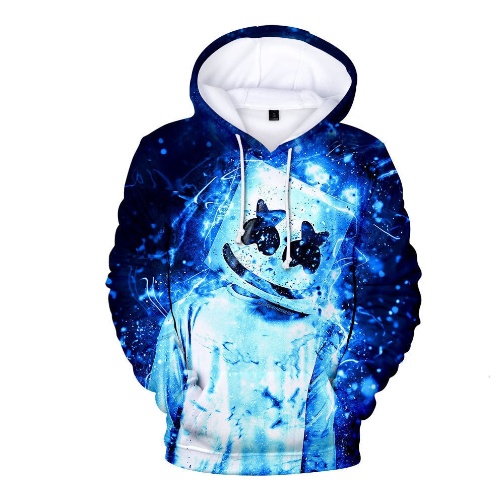 Cotton Men Sweatshirts Candy Band Baida DJ 3D Digital Printing Hoodies Men Kids  Fashion