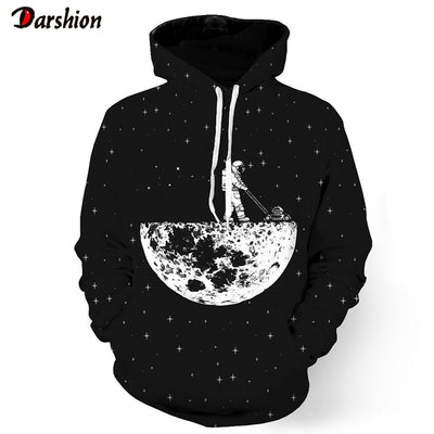 3D Printed Hoodies Astronaut Men Women Hooded Sweatshirts