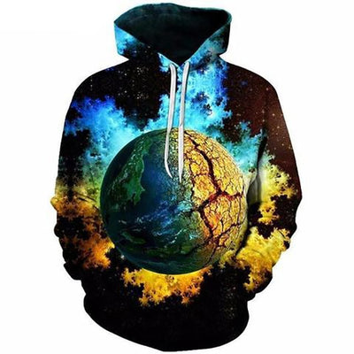 3D Printed Hoodies Astronaut Men Women Hooded Sweatshirts