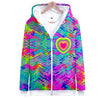 3D seven color tie-dyed  zipper hoodie male/female