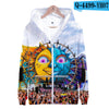 Tomorrowland 3D Print K Pop Zipper up Hoodies Sweatshirts Sweatshirt Tops
