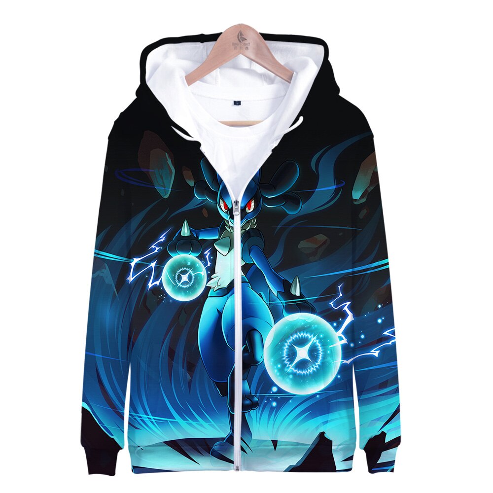 3D pokemon Printed kawaii  Zipper Hoodies Women/Men