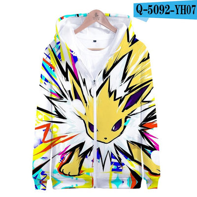 3D pokemon Printed kawaii  Zipper Hoodies Women/Men