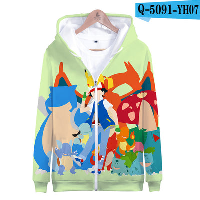 3D pokemon Printed kawaii  Zipper Hoodies Women/Men