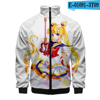 Sailor moon Zipper Sweatshirt Casual Hoodies Sailor moon Fashion Cool