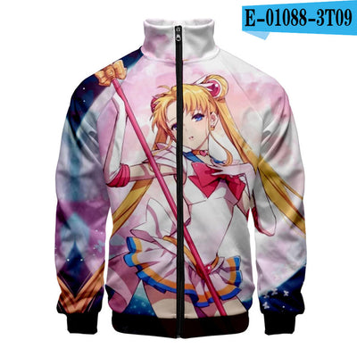 Sailor moon Zipper Sweatshirt Casual Hoodies Sailor moon Fashion Cool