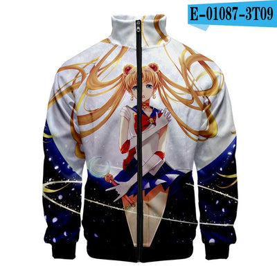 Sailor moon Zipper Sweatshirt Casual Hoodies Sailor moon Fashion Cool