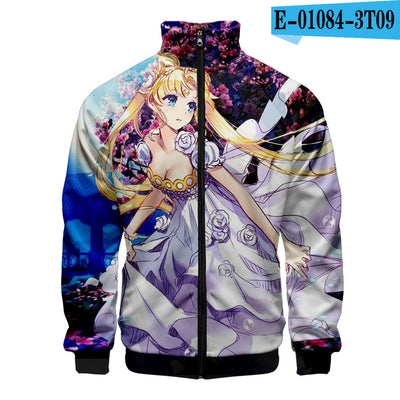 Sailor moon Zipper Sweatshirt Casual Hoodies Sailor moon Fashion Cool