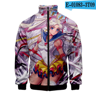 Sailor moon Zipper Sweatshirt Casual Hoodies Sailor moon Fashion Cool
