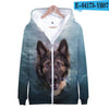 3D German Shepherd Cute Dogs Casual Winter Zipper Parent-child Hoodies