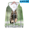 3D German Shepherd Cute Dogs Casual Winter Zipper Parent-child Hoodies