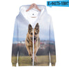 3D German Shepherd Cute Dogs Casual Winter Zipper Parent-child Hoodies