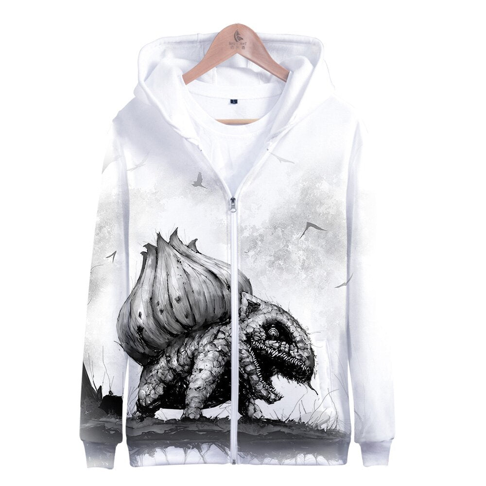 3D terror pokemon Printed Zipper Hoodies Women/Men