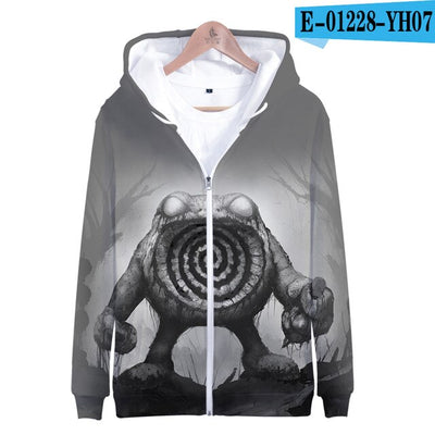 3D terror pokemon Printed Zipper Hoodies Women/Men
