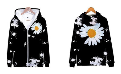 Gdragon Daisy Zipper Hoodies 3D G Dragon