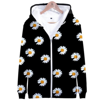 Gdragon Daisy Zipper Hoodies 3D G Dragon