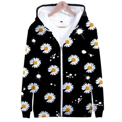 Gdragon Daisy Zipper Hoodies 3D G Dragon