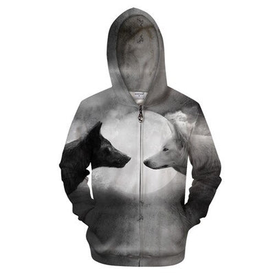 Iron Skull 3D Zip Hoodies Men Women Sweatshirts Zipper Hoody Print