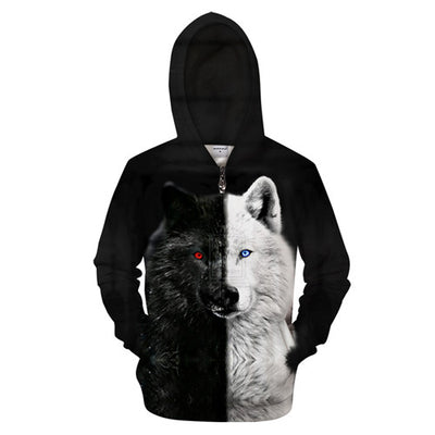 Iron Skull 3D Zip Hoodies Men Women Sweatshirts Zipper Hoody Print