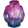 Brand Hoodies Men Galaxy Space Zipper 3d Pocket Hooded Starry Sky Printed