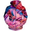 Brand Hoodies Men Galaxy Space Zipper 3d Pocket Hooded Starry Sky Printed