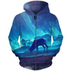 Brand Hoodies Men Galaxy Space Zipper 3d Pocket Hooded Starry Sky Printed