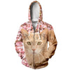 YX Girl Men/Women 3d Print Hoodies Animal Space Galaxy Cat Hoodie Zipper