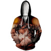 YX Girl Men/Women 3d Print Hoodies Animal Space Galaxy Cat Hoodie Zipper