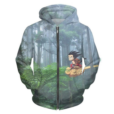 PLstar Cosmos 3d Anime Dragon Ball Hoodies Zipper Hoodie