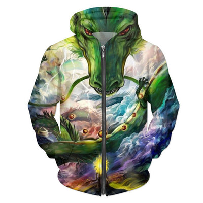 PLstar Cosmos 3d Anime Dragon Ball Hoodies Zipper Hoodie