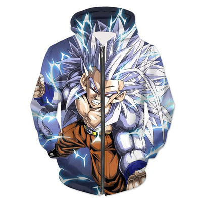 PLstar Cosmos 3d Anime Dragon Ball Hoodies Zipper Hoodie
