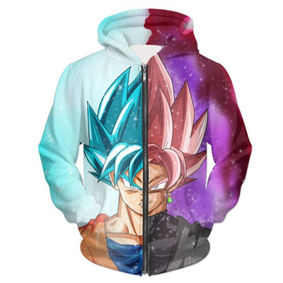 PLstar Cosmos 3d Anime Dragon Ball Hoodies Zipper Hoodie